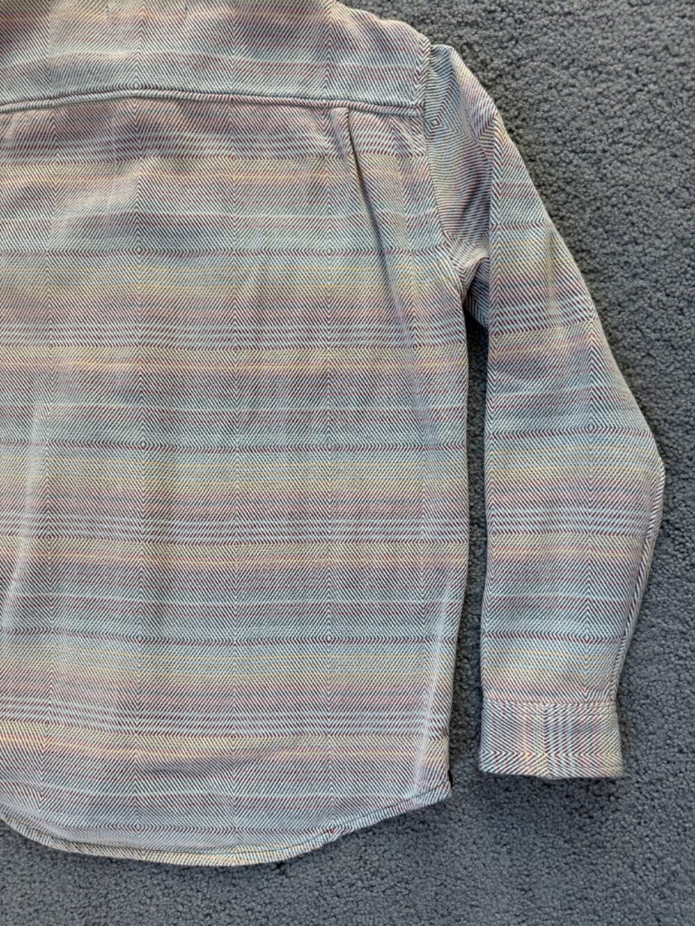 Outerknown Blanket Shirt Sunrise Mojave Stripe Men's Size L - - Picture 13 of 14